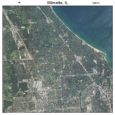 Aerial Photography Map of Wilmette, IL Illinois