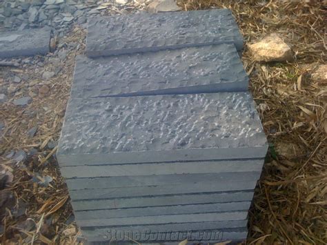 Basalt Vietnam Stairs & Steps, Grey Basalt Stair Risers from Viet Nam - StoneContact.com