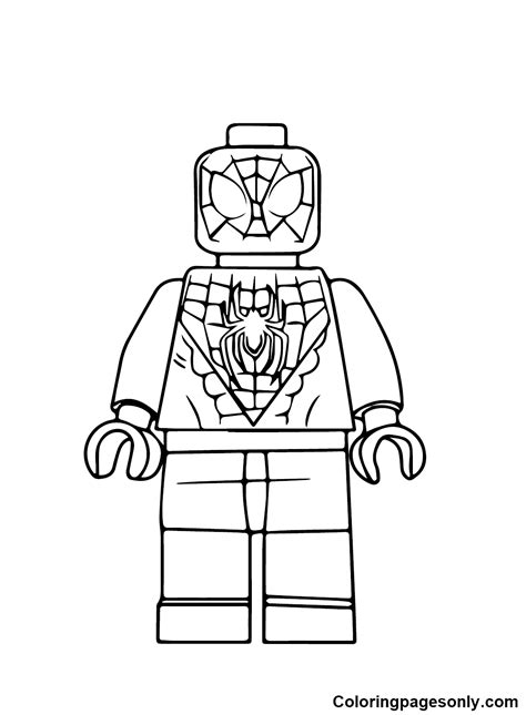 Spiderman Lego Coloring Pages For Kids