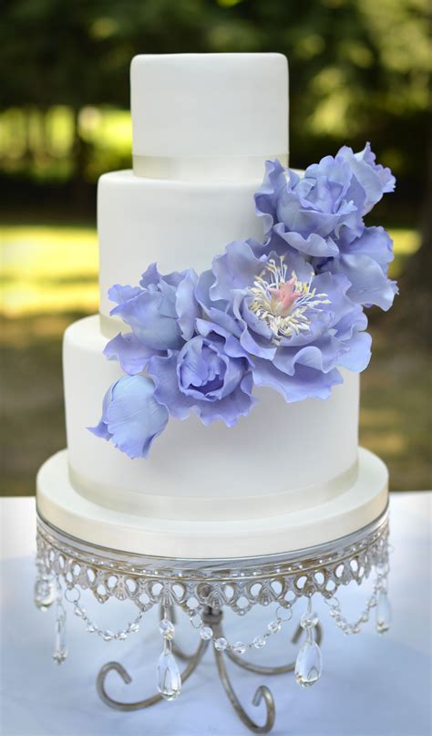 Bridal Shower Cakes With Ruffles And Sugar Peonies - CakeCentral.com