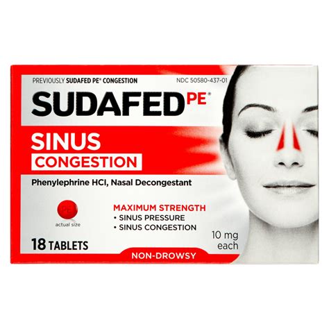 Sudafed PE Maximum Strength Sinus Pressure & Congestion Relief 18ct -- delivered in minutes