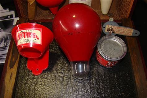 Vintage Red Comet Fire Extinguisher "Salesman" Kit