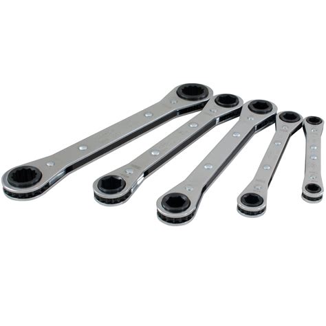 5 Piece Metric Ratcheting Box End Wrench Set – Gray Tools Online Store