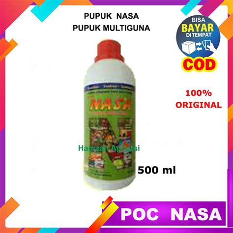 Jual Pupuk Organik Cair Nasa 500 ml | Pupuk Nasa | POC Nasa | Shopee ...