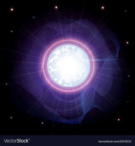 Magnetar with magnetic field neutron star makes Vector Image