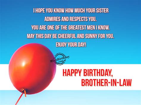 Enjoy Your Day – Happy Birthday Brother-In-Law - Birthday Wishes, Happy Birthday Pictures