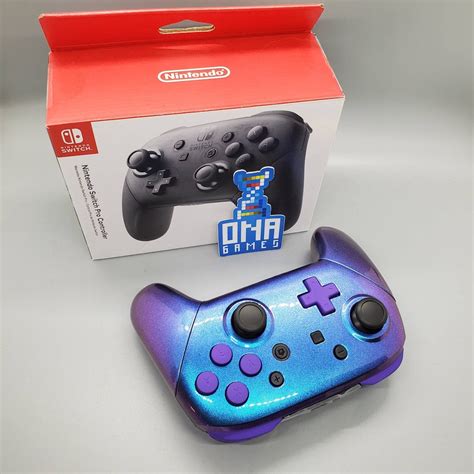 Custom Nintendo Switch Pro Controller chameleon Purple, Dark Purple ...