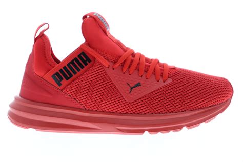 Puma Enzo Beta Woven 19244406 Mens Red Canvas Low Top Lifestyle Sneake - Ruze Shoes