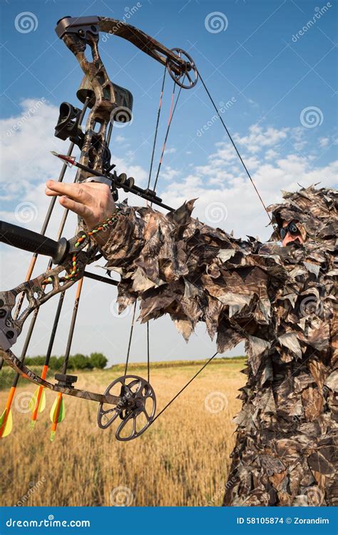 Bow hunter stock photo. Image of deer, white, person - 58105874