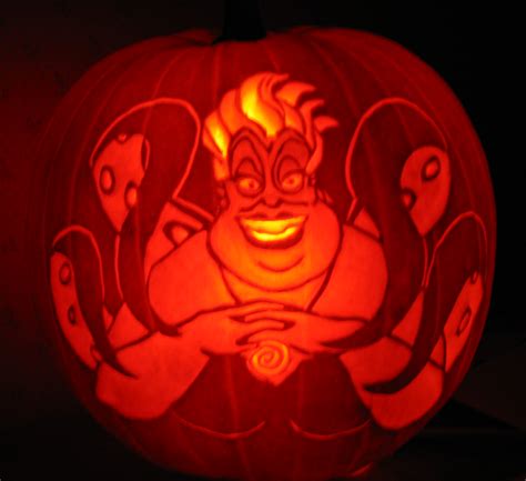 Ursula from The Little Mermaid pumpkin carving | Halloween pumpkin ...