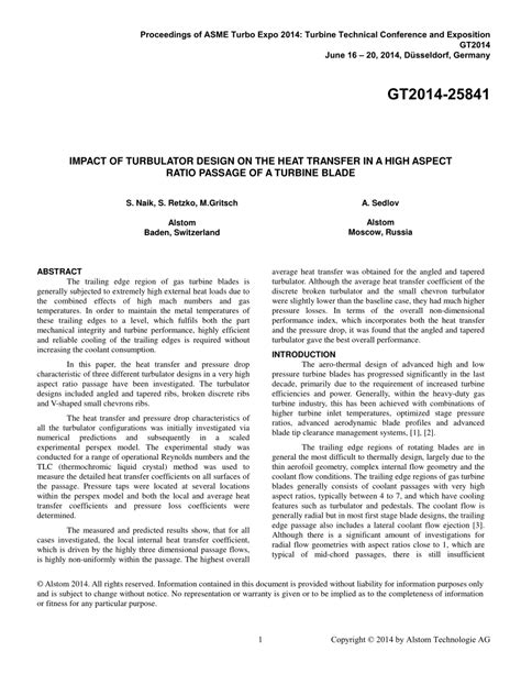 (PDF) Impact of Turbulator Design on the Heat Transfer in a High Aspect ...