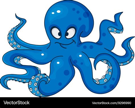 Cartoon octopus Royalty Free Vector Image - VectorStock