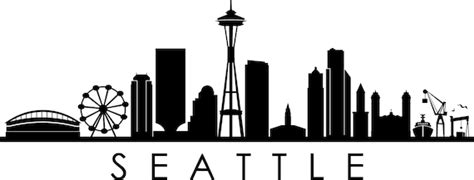 Seattle Skyline Silhouette Svg