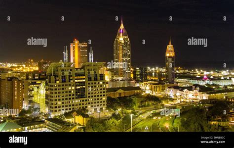 Mobile, Alabama skyline at night Stock Photo - Alamy