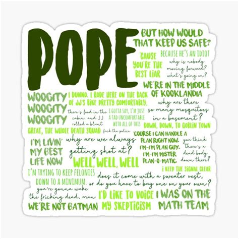 "Pope Outer Banks Quotes" Sticker by mutualletters | Redbubble