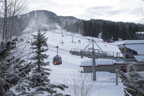 Gondola at Whistler Village, Whistler, BC Stock Photo - Image of ...