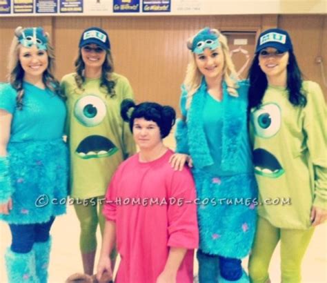 Cool Homemade Group Costume Idea: Monsters Inc. Crew