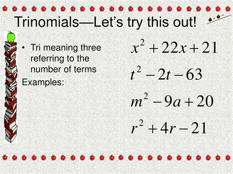 PPT - Factoring Trinomials x 2 + bx + c PowerPoint Presentation, free ...