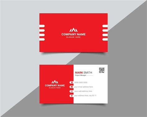 Premium Vector | Vector minimalist business card template