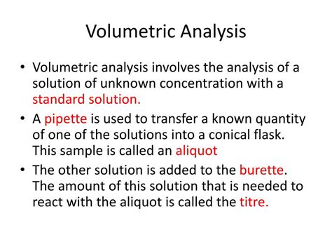 PPT - Volumetric Analysis PowerPoint Presentation, free download - ID:2145149