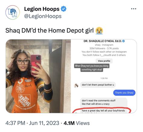 Shag DMs to Home Depot Girl | Home Depot Girl | Know Your Meme