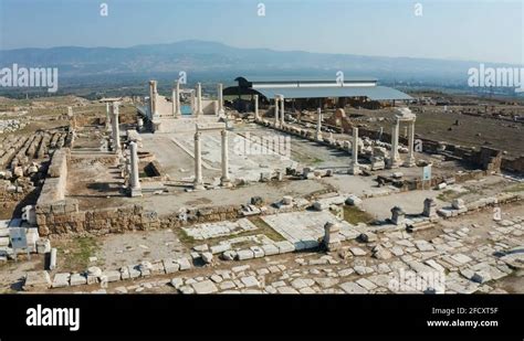 The ancient city of Laodicea. From SKY Stock Video Footage - Alamy