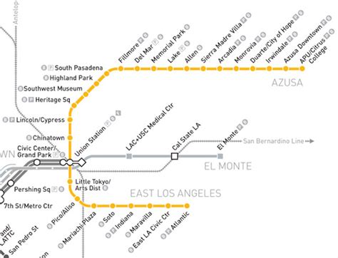 La Metro Gold Line Map