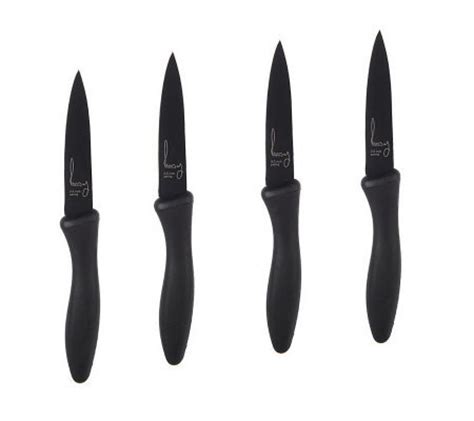 Gordon Ramsay Set of 4 Nonstick 3.5" Paring Knives w/ Blade Guards — QVC.com