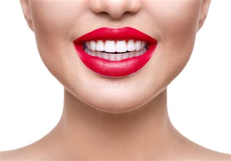 Teeth Whitening. Healthy White Smile Closeup Stock Image - Image of girl, lips: 74459661