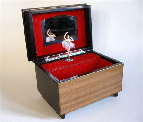 Vintage BALLERINA DANCER MUSIC Jewelry Box Mid Century