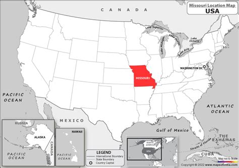 Missouri Map | Map of Missouri (MO) State With County