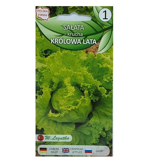 Vegetable seeds -CRISPHEAD LETTUCE KROLOWA LATA -0.5G - Margaret Mayar