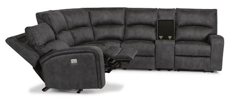 Rhapsody Fabric Power Reclining Sectional with Power Headrests 1150 ...