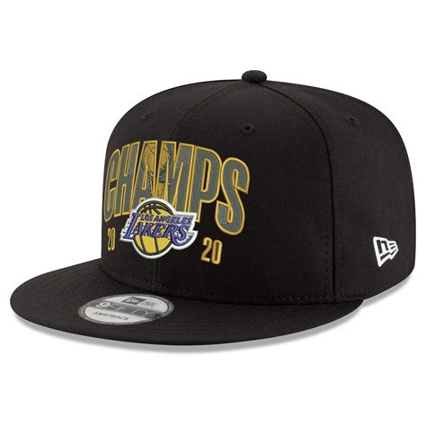 Men's New Era Black Los Angeles Lakers 2020 NBA Finals Champions Bold 9FIFTY Snapback Adjustable Hat