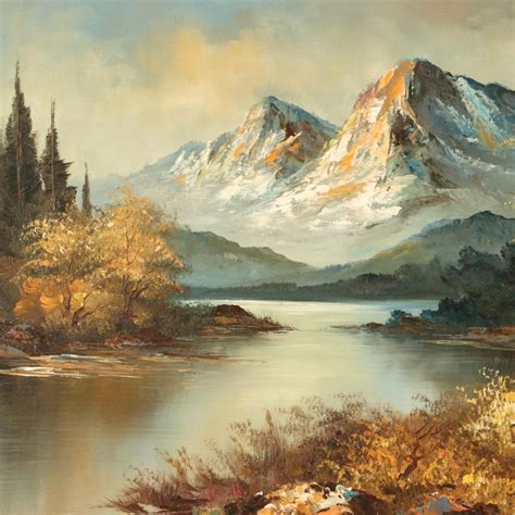 Antonio Oil Painting of Mountain Landscape | EBTH