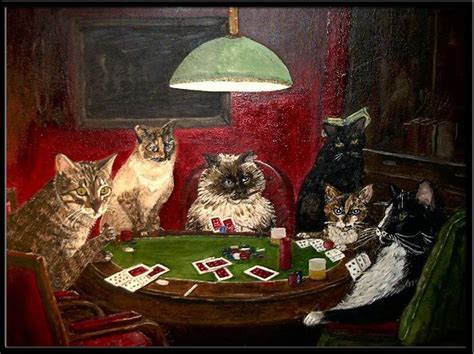 cats playing poker print - Google Search | Whimsical art, Dogs playing poker, Cat art