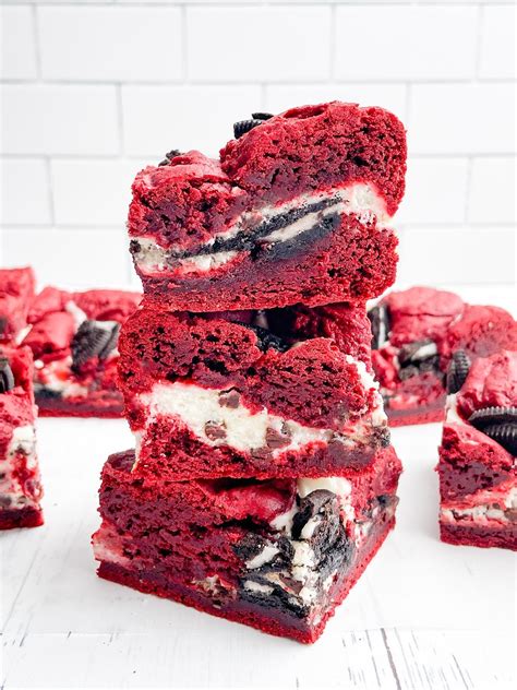 Red Velvet Brownies (from Cake Mix) - Midwestern HomeLife