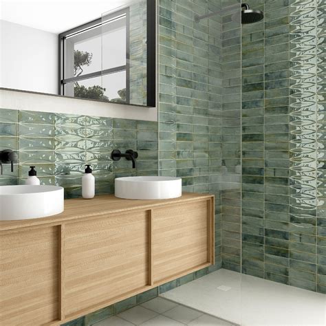 Luma Celadon Green Gloss Decor Ceramic Wall Tile | TileMountain