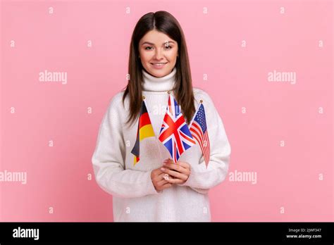 Woman english flag hi-res stock photography and images - Alamy