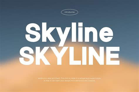 Skyline Font - Fonts Hut