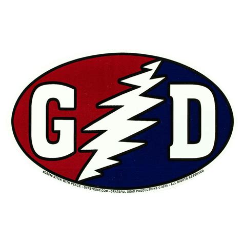 Grateful Dead GD Bolt Bumper Sticker | Hippie Shop