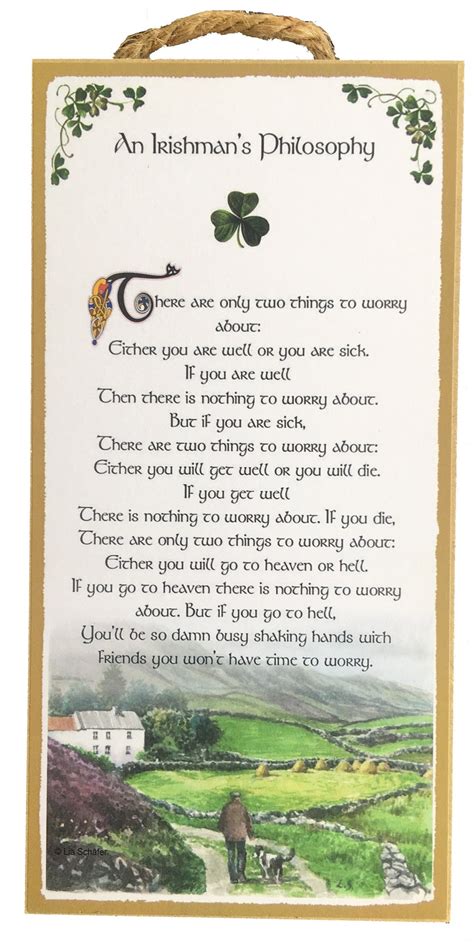 Irishman's Philosophy Irish Saying 5x10 Inch Hanging Wooden Plaque - Etsy