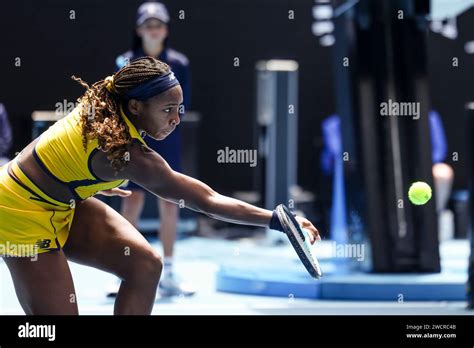 Melbourne, Australia, 17th Jan, 2024. Tennis player Coco Gauff from the ...