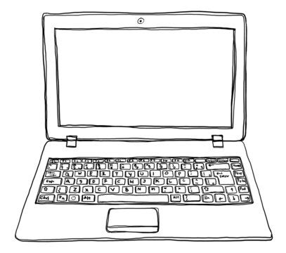 Laptop Sketch Drawing