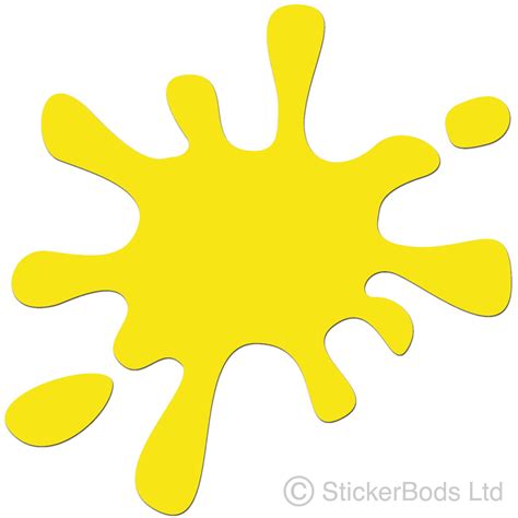 36 YELLOW PAINT SPLAT STICKERS DECALS for Car | Wall | Home | eBay | Festa de tinta, Festa de ...