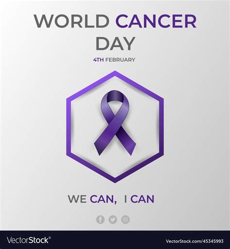 World cancer day logo Royalty Free Vector Image