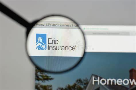 Erie Insurance Sign editorial stock photo. Image of indemnity - 78895923