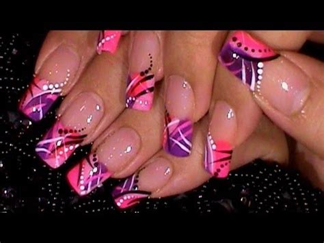 Nail Art Designs Pink And Purple