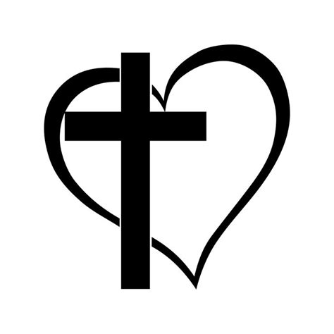 Cross with Heart SVG - Bing | Cross heart tattoos, Heart tattoo, Art clipart