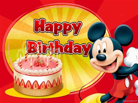 Mickey Mouse BirtHDay Wallpaper 08008 - Baltana